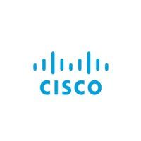 A blue and white logo of cisco